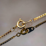 Evil Eye Baguette Eternity 18K Gold Adjustable Slider Necklace for Women