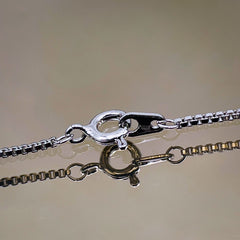 Dual Circle Eternity Solitaire Silver Adjustable Necklace for Women