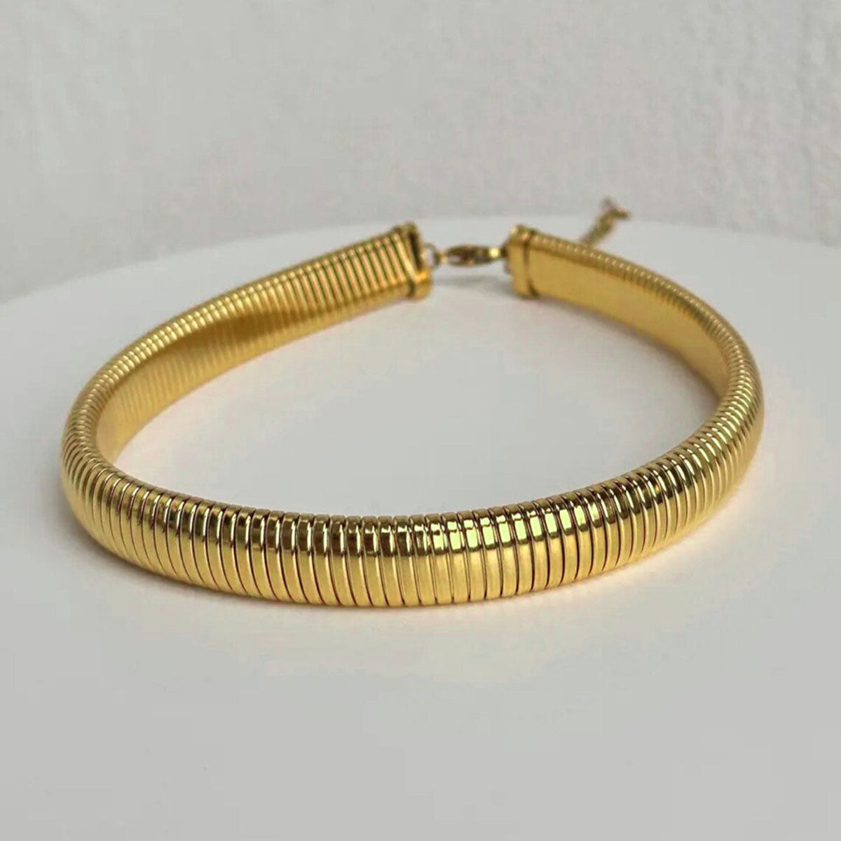 Cobra Snake 18K Gold Anti Tarnish Stainless Steel Choker Necklace For Women