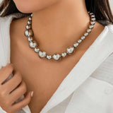 Glossy Beads Balls 18K Gold Anti Tarnish Necklace For Women