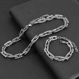 Geometric Silver Anti Tarnish Stainless Steel Necklace Chain for Men & Women