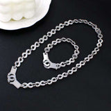 Handcuff Infinity 18K Gold Anti Tarnish Stainless Steel Necklace Chain for Men & Women