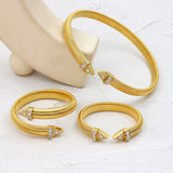 Snake American Diamond 18K Gold Anti Tarnish Stainless Steel Choker Necklace For Women