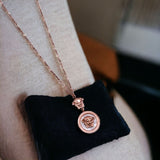 Medusa White 18K Rose Gold Mother Of Pearl Anti Tarnish Stainless Steel Necklace Chain For Women