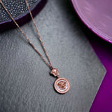 Medusa White 18K Rose Gold Mother Of Pearl Anti Tarnish Stainless Steel Necklace Chain For Women