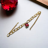 Cushion Cut Crystal Rhinestone 18K Gold Anti Tarnish Choker Necklace Curb Chain For Women