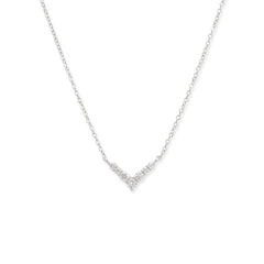 Copper Solitaires Cubic Zirconia Gold Necklace Link Pendant Chain For Women