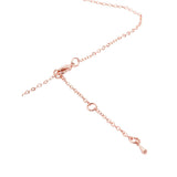 Copper Y Shape Solitaires Cubic Zirconia Gold Link Chain Layer Necklace For Women