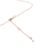 Copper Oval Kundan Cubic Zirconia Gold Link Pendant Chain Necklace For Women