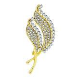 Stylish Cubic Zirconia Cz Gold Brass Brooch Badge Pin Needle