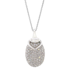 Stylish 92.5 Sterling Silver American Diamond Pendant