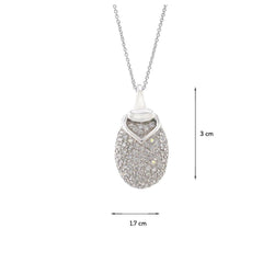 Stylish 92.5 Sterling Silver American Diamond Pendant