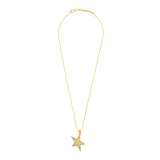 Star Filigree Cz 18K Gold American Diamond Necklace Pendant Chain