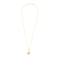 Casul 18K Gold Plated American Diamond Pearl Necklace Pendant Chain