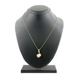 Casul 18K Gold Plated American Diamond Pearl Necklace Pendant Chain