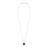 Trendy Rhodium Black American Diamond Pearl Necklace Pendant Chain
