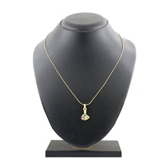 Rainbow 18K Gold Plated Gold American Diamond Necklace Pendant Chain