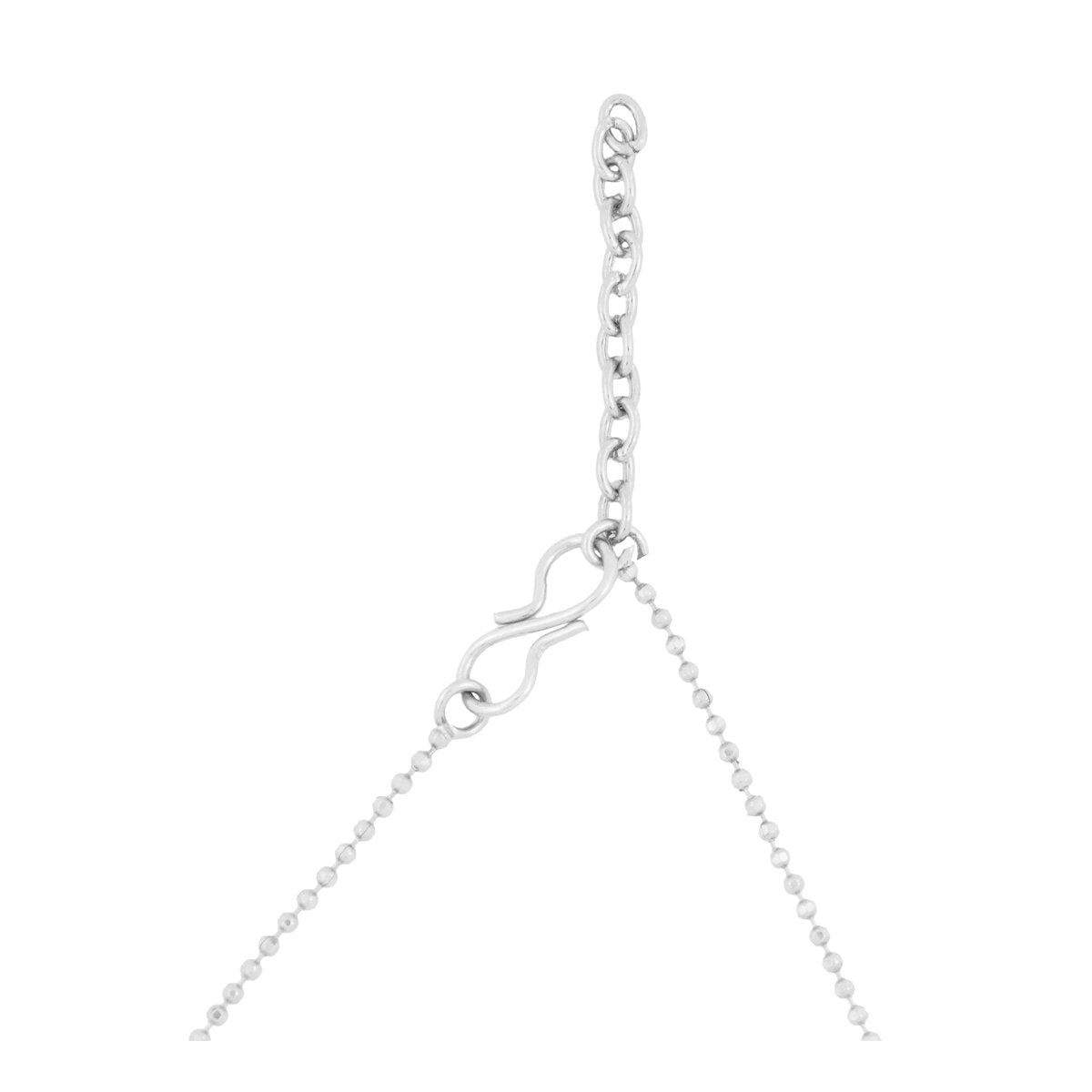 Star Flower Cz Rhodium Black American Diamond Necklace Pendant Chain
