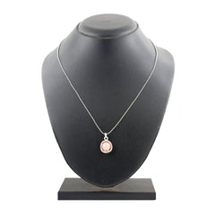 Trendy Gold Plated American Diamond Pearl Necklace Pendant Chain
