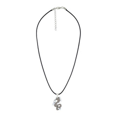 Punk Biker Dragon Snake Black Stainless Steel Pendant Necklace Chain