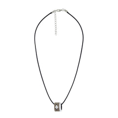 Cross Biker Funky Stainless Steel Black Plated Pendant Necklace Chain