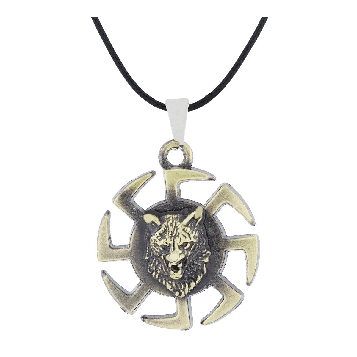 Punk Lion Dragon Brass Stainless Steel Pendant Necklace Chain For Men