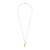 Leaf 18K Gold Silver Stainless Steel Pendant Chain Necklace