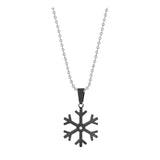 Love Wheel Black Silver Stainless Steel Couple Pendant Chain
