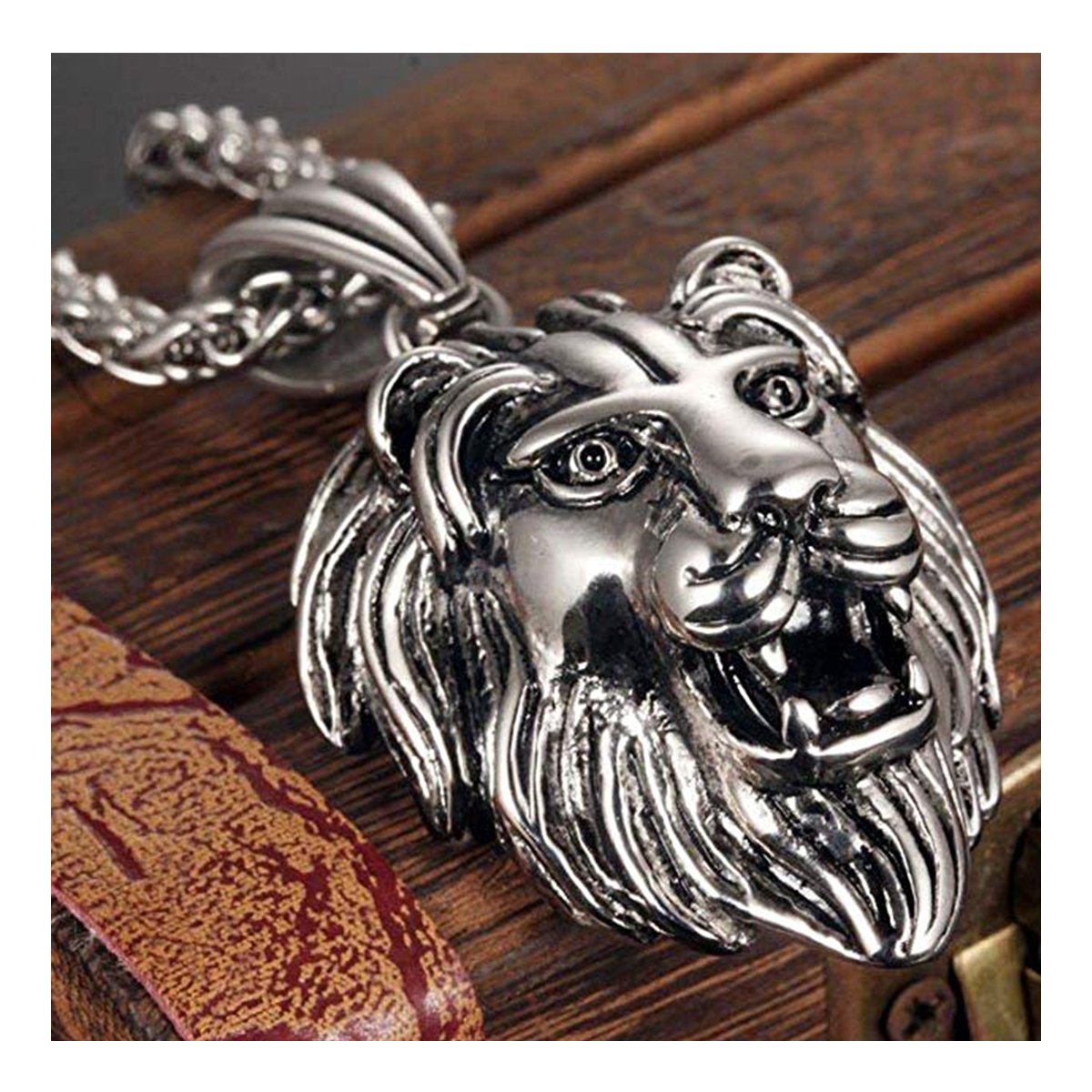 W/W Lifetime WW Lifetime Huge Lion Necklace 18K Gold Stainless India | Ubuy