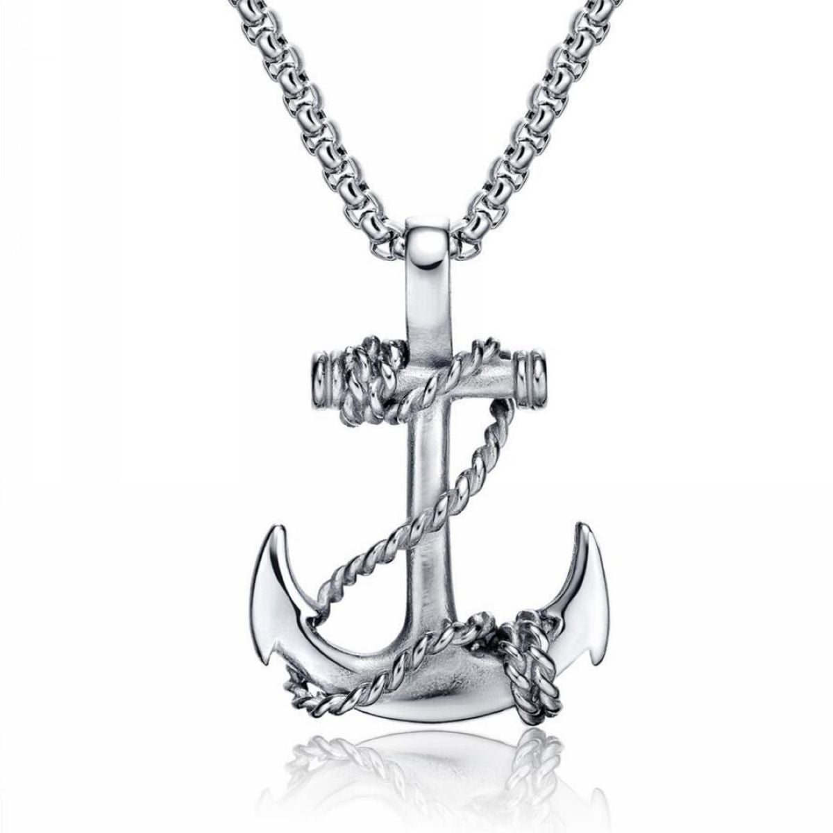 20, 50 or 100 Marine Anchor with Silver Metal Rope 17x12m (charm, Pendant)