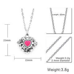 Heart Love Aromatherapy Perfume Diffuser Openable Pendant Chain