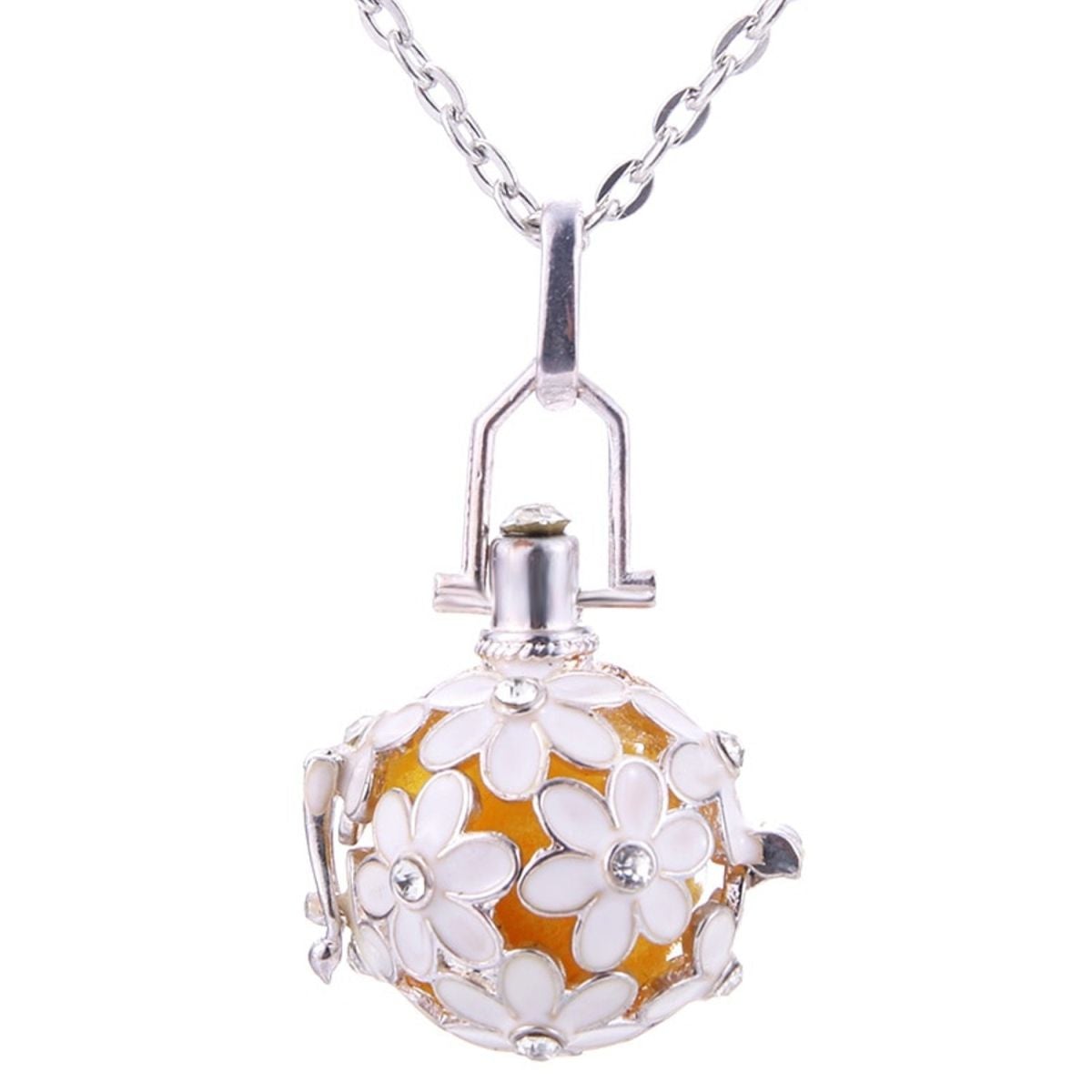 Aromatherapy Oil Perfume Diffuser Openable Cage Pendant Chain
