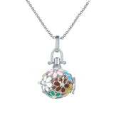 Colorful Aromatherapy Oil Perfume Diffuser Hollow Cage Pendant Chain For Women