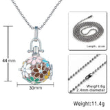 Colorful Aromatherapy Oil Perfume Diffuser Hollow Cage Pendant Chain For Women