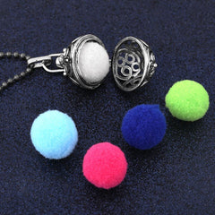 Colorful Aromatherapy Oil Perfume Diffuser Hollow Cage Pendant Chain For Women