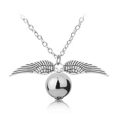 Harry Potter Hogwarts Wings Burglar Angel Snitch Stainless Steel Pendant Chain