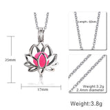 Lotus Flower Aromatherapy Oil Perfume Diffuser Openable Pendant Chain