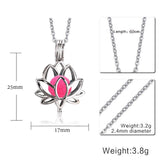 Lotus Flower Aromatherapy Oil Perfume Diffuser Openable Pendant Chain For Women