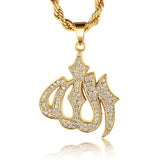 Almighty Allah God Muslim Islamic Gold Plated Brass Locket Pendant