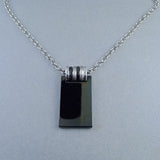Heavy Antique Silver Stainless Steel Necklace Pendant Chain