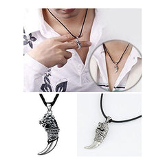 Dragon Wolf Lion Tooth Silver 18K Gold Stainless Steel Pendant Chain