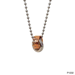 Couple Lovers Valentine Pink Stainless Steel Her Crown Pendant Chain Unisex