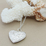 Openable Heart Love Photo Frame Picture Photograph Pendant Chain