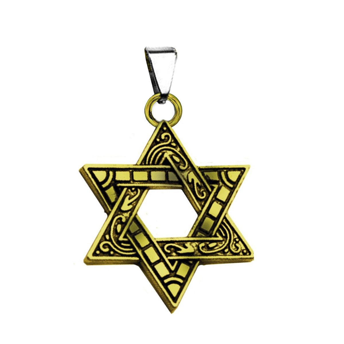 Star Of David Copper Necklace Pendant Chain