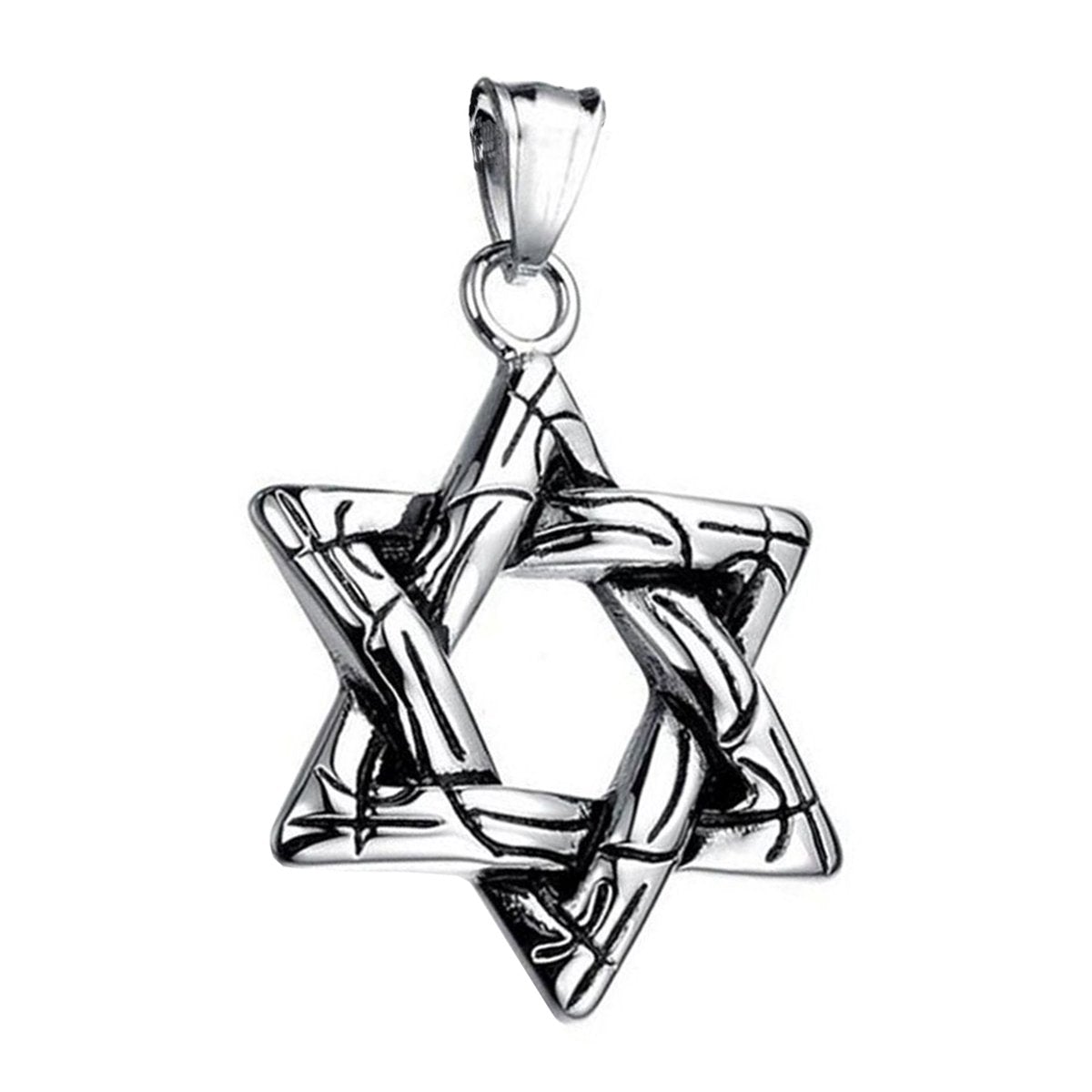 Star Of David Copper Necklace Pendant Chain