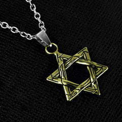 Star Of David Copper Necklace Pendant Chain
