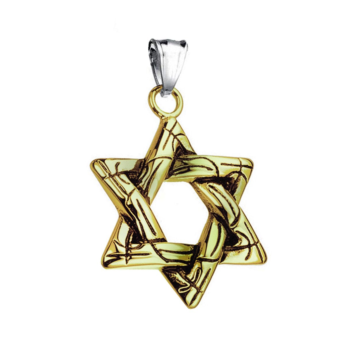Star Of David Copper Necklace Pendant Chain