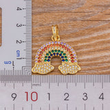 Multicolour Rainbow Cute Charms Pendant Necklace Chain For Women