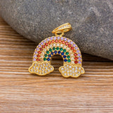 Multicolour Rainbow Cute Charms Pendant Necklace Chain For Women