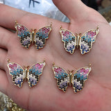 Butterfly Gold Multi Stone Centre Pcs For Women